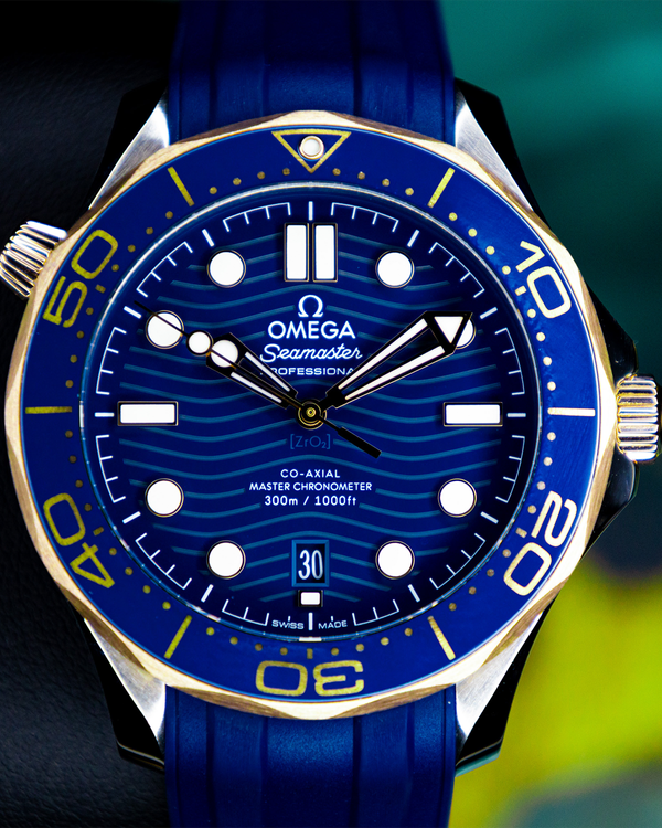 No Reserve - 2024 Omega Seamaster Diver 300M 42MM Blue Dial Rubber Strap (210.22.42.20.03.002)