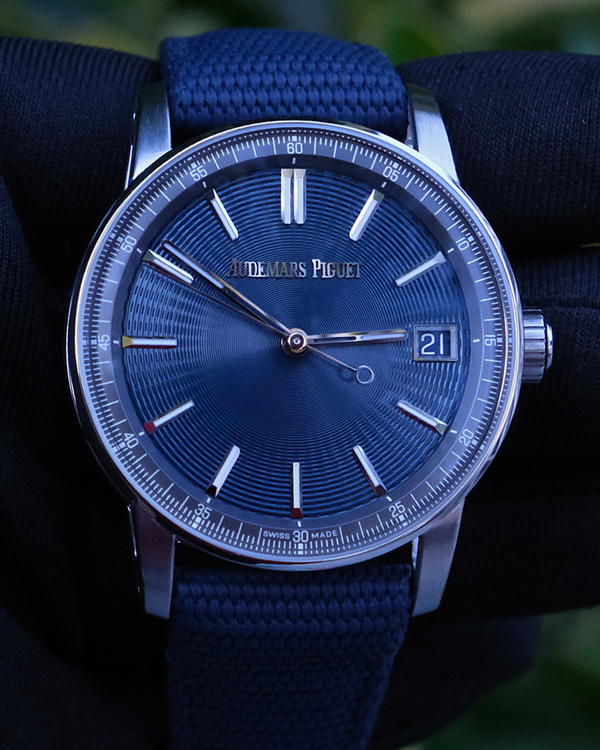 2025 Audemars Piguet Code 11.59 41MM Blue Dial Textile Strap (15210ST.OO.A348KB.01)