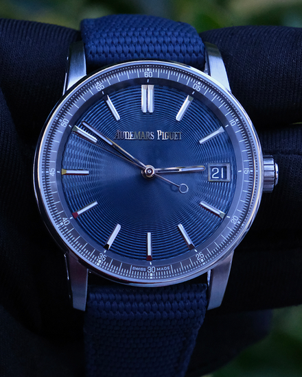 2025 Audemars Piguet Code 11.59 41MM Blue Dial Textile Strap (15210ST.OO.A348KB.01)