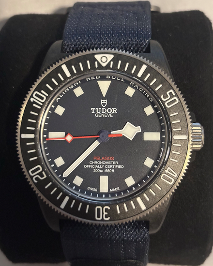 2025 Tudor Pelagos FXD "Alinghi Red Bull Racing Edition" 42MM Blue Dial Textile Strap (25707KN)