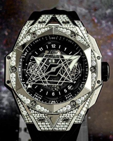 Hublot Big Bang Sang Bleu II 45MM Skeleton Dial Rubber Strap (418.NX.1107.RX.1604.MXM20)