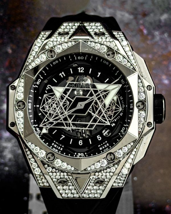 Hublot Big Bang Sang Bleu 45MM Skeleton Dial Rubber Strap (418.NX.1107.RX.1604.MXM20)