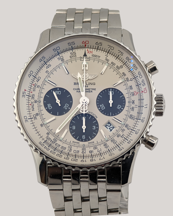 No Reserve - Breitling Navitimer 1 B01 Chronograph 43MM Silver Dial Steel Bracelet (AB012012/G826)