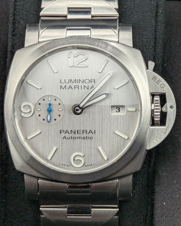 No Reserve - 2019 Panerai Luminor Marina 44MM Silver Dial Steel Bracelet (PAM00978)