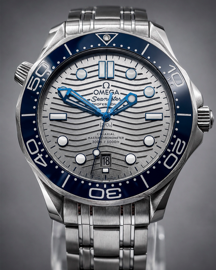 2020 Omega Seamaster Diver 300M 42MM Grey Dial Steel Bracelet (210.30.42.20.06.001)
