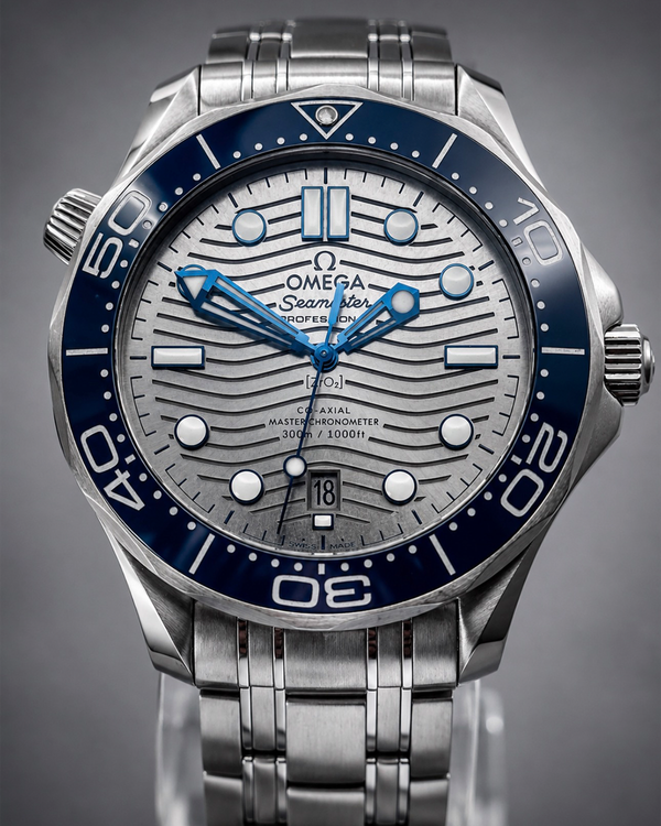 2020 Omega Seamaster Diver 300M 42MM Grey Dial Steel Bracelet (210.30.42.20.06.001)
