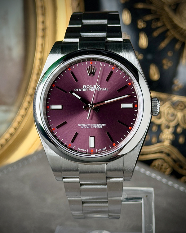 2019 Rolex Oyster Perpetual 39MM Grape Dial Oyster Bracelet (114300)