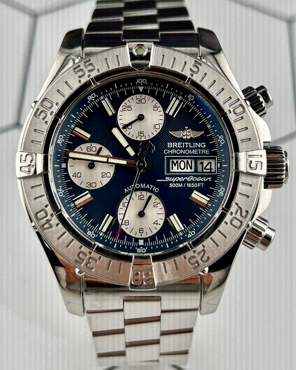 2006 Breitling Superocean Chronograph II 42MM Black Dial Steel Bracelet (A13340)