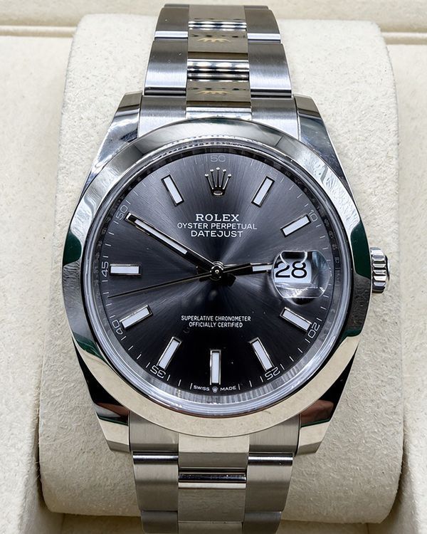 No Reserve - 2026 Rolex Datejust 41MM Rhodium Dial Oyster Bracelet (126300)