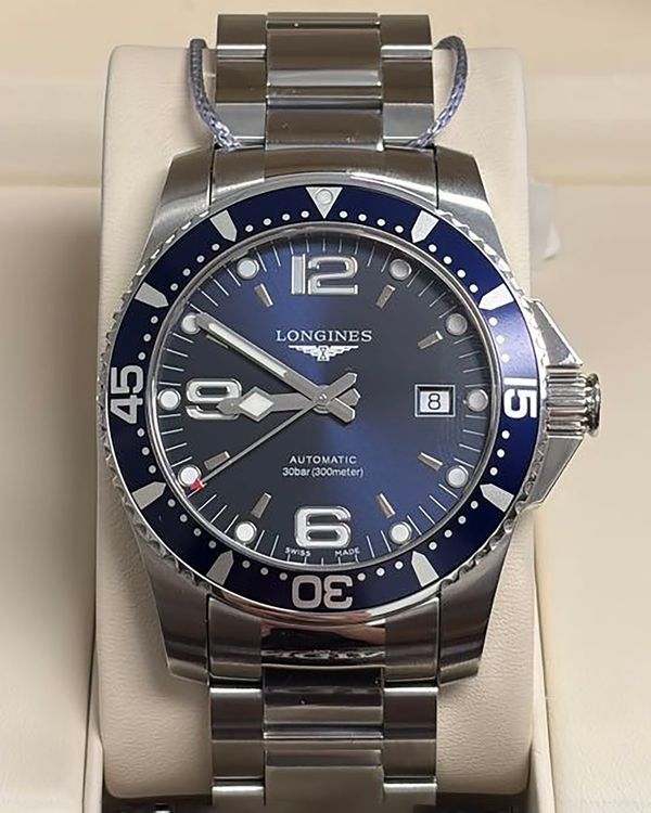 No Reserve - 2026 Longines HydroConquest 41MM Blue Dial Steel Bracelet (L3.742.4.96.6)