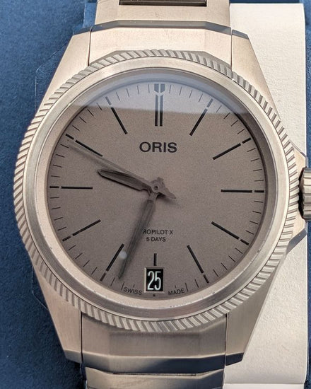 No Reserve - 2026 Oris ProPilot X Calibre 400 39MM Grey Dial Titanium Bracelet (01 400 7778 7153)