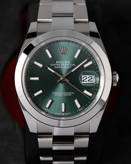2026 Rolex Datejust 41MM Mint Green Dial Oyster Bracelet (126300)