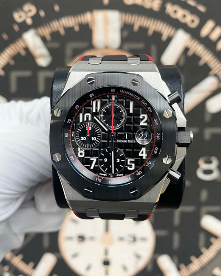 Audemars Piguet Royal Oak Offshore 42MM Black Dial Rubber Strap (26470SO.OO.A002CA.01)