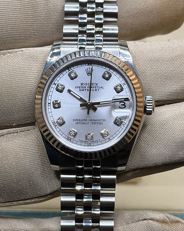 Rolex Datejust 31MM Silver Dial Super Jubilee Bracelet (178274)