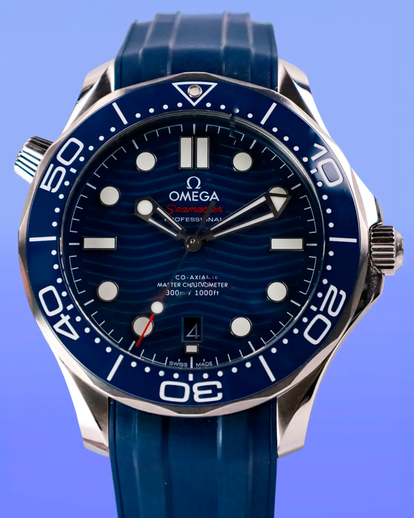 2023 Omega Seamaster Diver 300M 42MM Blue Dial Rubber Strap (210.32.42.20.03.001)