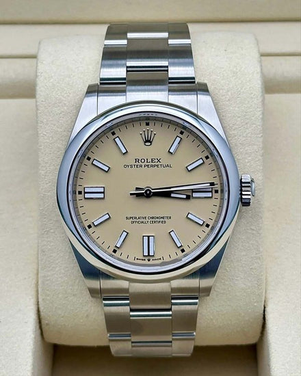 2026 Rolex Oyster Perpetual 41MM Beige Dial Oyster Bracelet (134300)