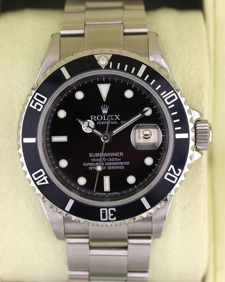 No Reserve - 2005 (F Serial) Rolex Submariner Date 40MM Black Dial Oyster Bracelet (16610)