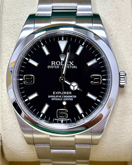 Rolex Explorer 39MM Black Dial Oyster Bracelet (214270)
