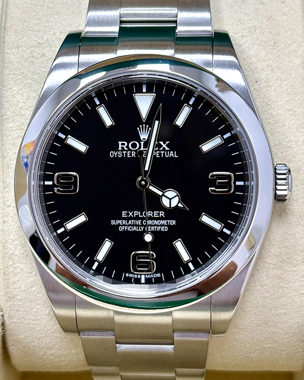 Rolex Explorer 39MM Black Dial Oyster Bracelet (214270)