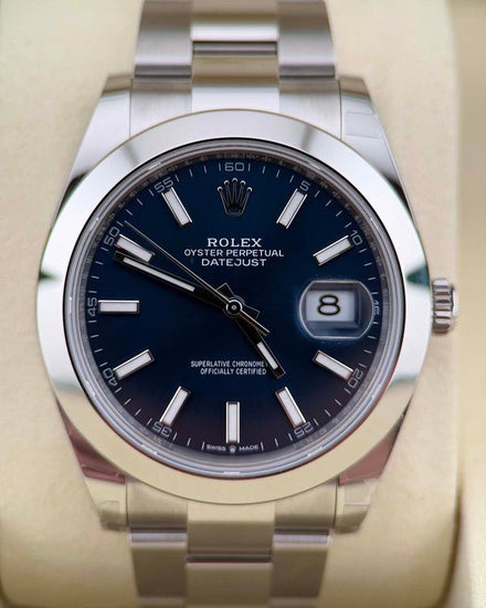 2026 Rolex Datejust 41MM Blue Dial Oyster Bracelet (126300)