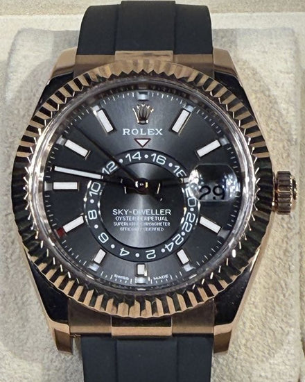 2020 Rolex Sky-Dweller 42MM Rhodium Dial Oysterflex Strap (326235)