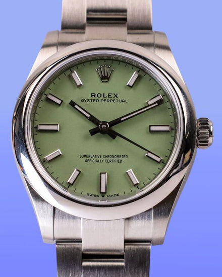 2026 Rolex Oyster Perpetual 31MM Pistachio Dial Oyster Bracelet (277200)