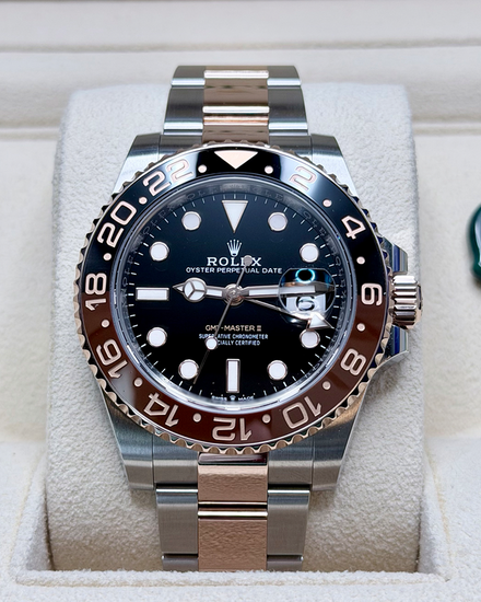 2024 Rolex GMT-Master II "Rootbeer" 40MM Black Dial Two-Tone Oyster Bracelet (126711CHNR)