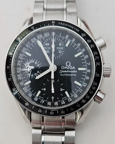 2006 Omega Speedmaster Day-Date 39MM Black Dial Steel Bracelet (3520.50.00)