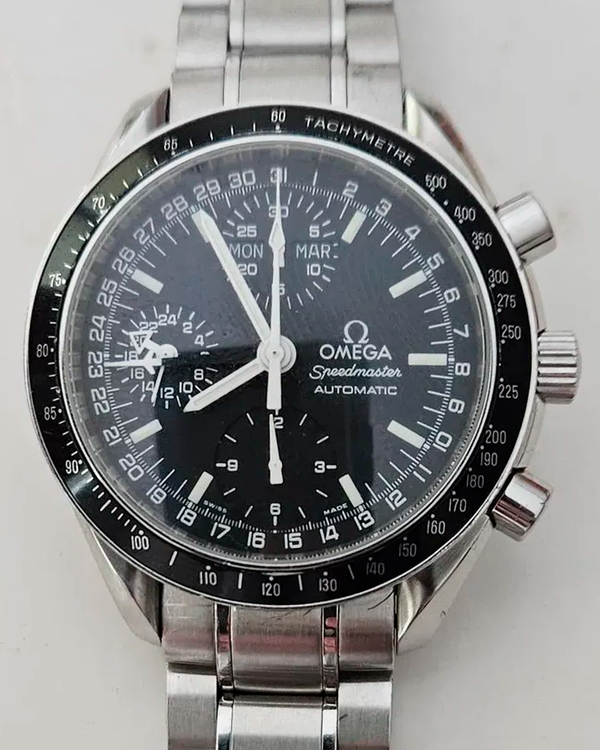2006 Omega Speedmaster Day-Date 39MM Black Dial Steel Bracelet (3520.50.00)