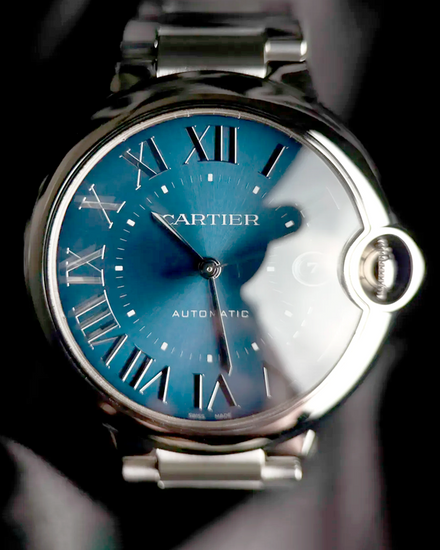 2022 Cartier Ballon Bleu 40MM Blue Dial Steel Bracelet (WSBB0061)