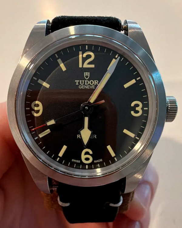 2024 Tudor Ranger 39MM Black Dial Aftermarket Leather Strap (79950)