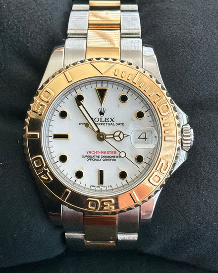 Rolex Yacht-Master 35MM White Dial Two-Tone Oyster Bracelet (68623)