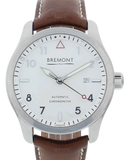 Bremont Solo 43MM White Dial Leather Strap (SOLO43-P-WH-H)