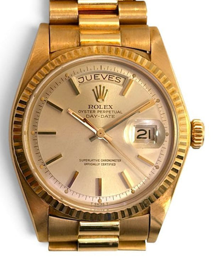 1996 Rolex Day-Date 36MM Champagne Dial Yellow Gold President Bracelet (1803)