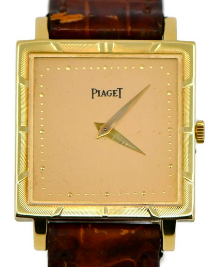 Piaget Classique Protocole 25MM Champagne Dial Leather Strap  (927)