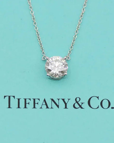 Tiffany Accessories 16IN Platinum Diamond Necklace (Necklace)