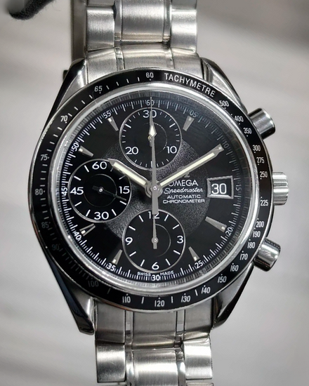 2011 Omega Speedmaster Date 40MM Black Dial Steel Bracelet (3210.50.00)