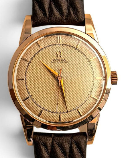 Omega Seamaster Automatic Vintage 34MM Champagne Dial Leather Strap (CAL 351)