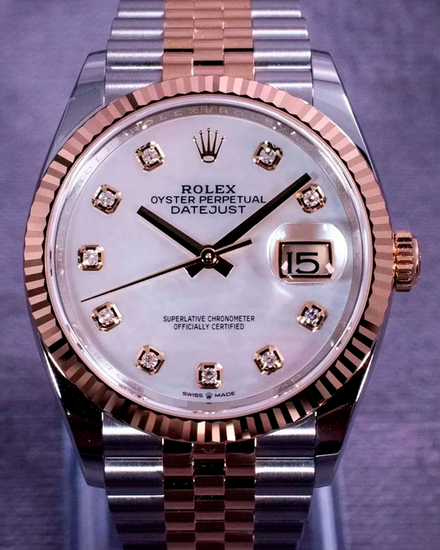 2026 Rolex Datejust 36MM Mother of Pearl Dial Two-Tone Jubilee Bracelet (126233)