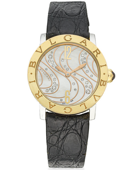 Bvlgari Bvlgari 33MM Mother of Pearl Dial Leather Strap (BBL P 33 SG)