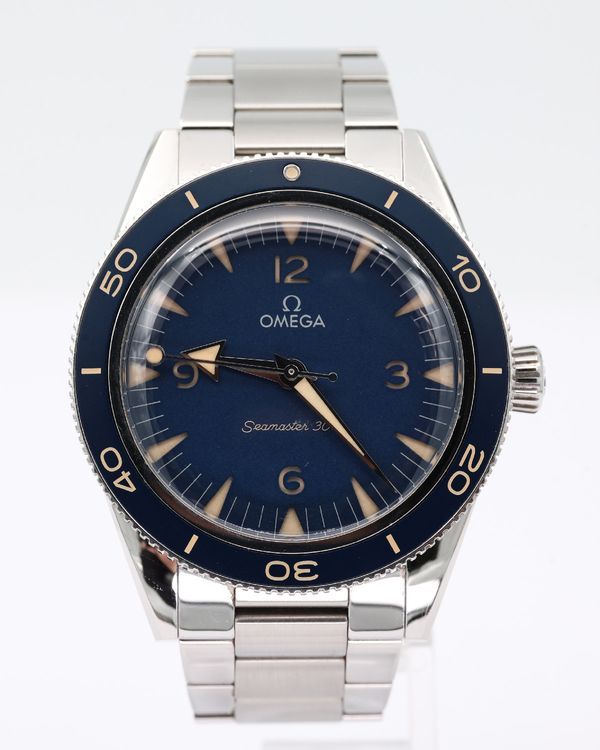 No Reserve - 2021 Omega Seamaster 300 Co-Axial Master Chronometer 41MM Blue Dial Steel Bracelet (234.30.41.21.03.001)