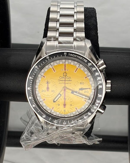 1998 Omega Speedmaster "Michael Schumacher" 39MM Yellow Dial Steel Bracelet (3510.12.00)