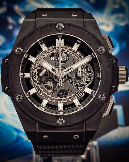 Hublot King Power 48MM Skeleton Dial Rubber Strap (701.CI.0170.RX)
