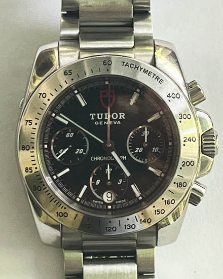 2011 Tudor Sport Chronograph 41MM Black Dial Steel Bracelet (20300)