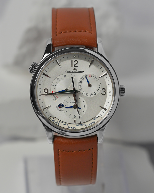 No Reserve - 2020 Jaeger-LeCoultre Master Control Geographic 40MM Silver Dial Leather Strap (Q4128420)