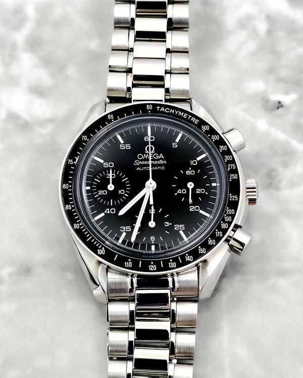 No Reserve - 2000 Omega Speedmaster Reduced 39MM Black Dial Steel Bracelet (3510.50.00)