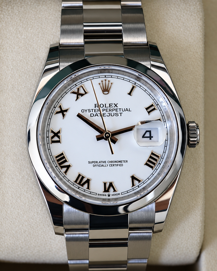 2026 Rolex Datejust 36MM White Dial Oyster Bracelet (126200)