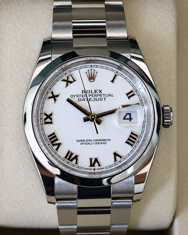 2026 Rolex Datejust 36MM White Dial Oyster Bracelet (126200)