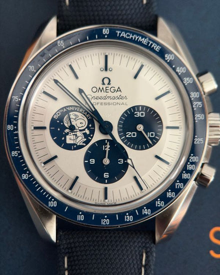 2025 Omega Speedmaster Anniversary Series “Silver Snoopy Award” 42MM Silver Dial Textile Strap (310.32.42.50.02.001)