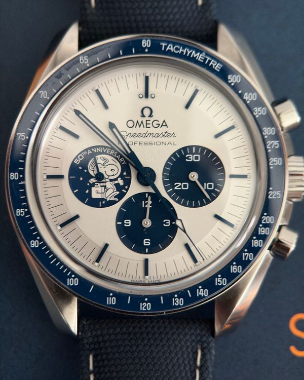 2025 Omega Speedmaster Anniversary Series “Silver Snoopy Award” 42MM Silver Dial Textile Strap (310.32.42.50.02.001)